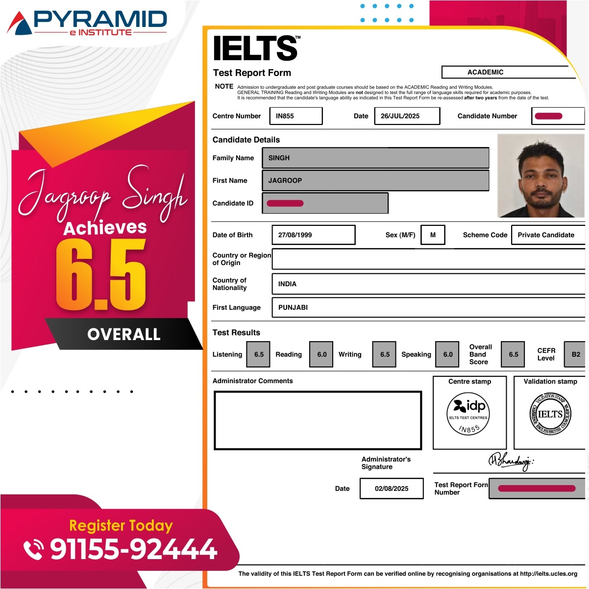 IELTS Score Report — Student Achievement 5